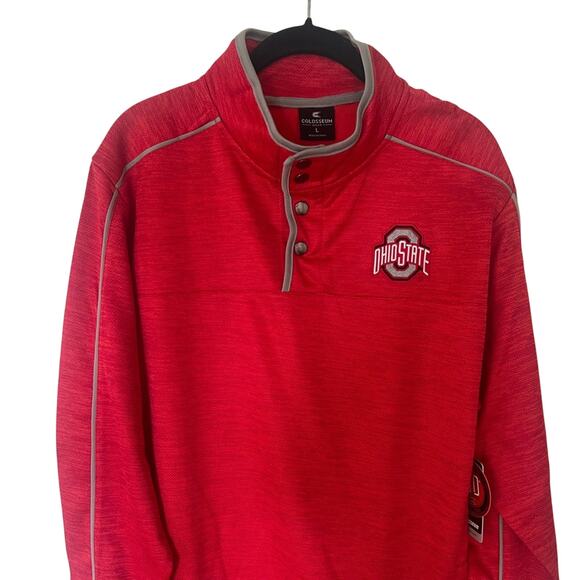 OHIO STATE Colosseum Athletics Buckeyes Quarter-Snap Jacket SZ L NWT - Picture 13 of 14